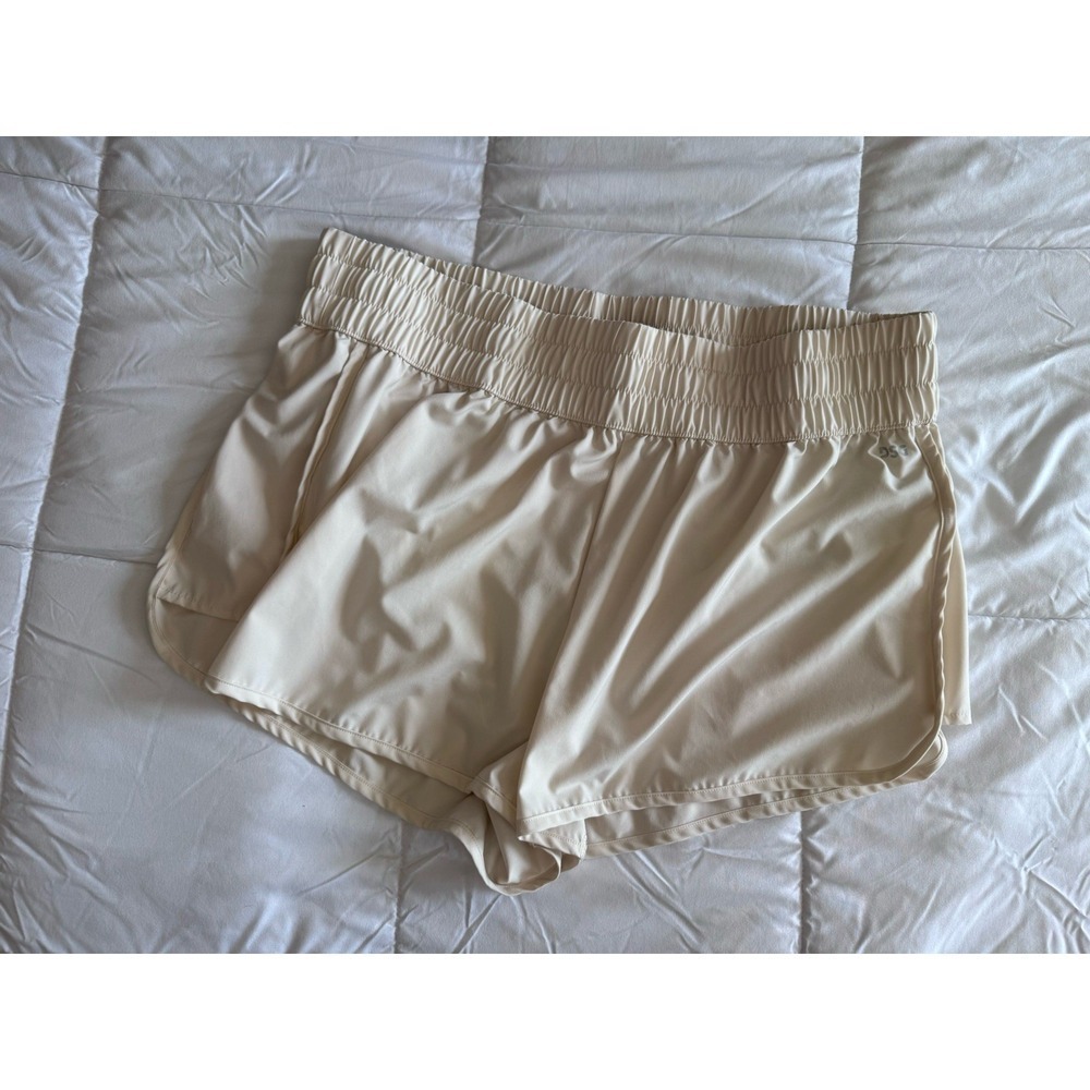 DSG Womens High-Rise Stride Shorts Light Sand 2X Tan Dri Fit Material Running